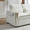55.2" Velvet 2-Seater Convertible Sofa Bed with Adjustable Back & 2 Lumbar Pillows - 2 of 4