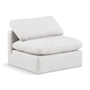 Meridian Furniture,Indulge Vegan Leather Armless Chair - 1 of 4