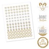 Big Dot of Happiness It's Twins - Gold Twins Baby Shower Round Candy Sticker Favors - Labels Fits Chocolate Candy (1 sheet of 108) - 2 of 4