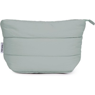 Narwey Puffy Makeup Bag for Purse Travel  Puffer Cosmetic Bag Makeup Zipper Pouch