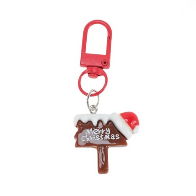 Unique Bargains Christmas Keychain Lobster Clasp Alloy Resin 2.56"x0.87" 1 Pc