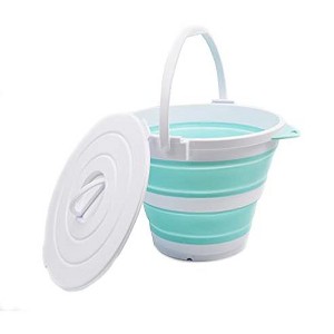 SAMMART 10L (2.64Gallon) Collapsible Fishing Bucket with Locking Lid - 1 of 4