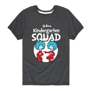 Boys' - Dr. Seuss - Thing 1 Thing 2 Kindergarten Squad Short Sleeve Graphic T-Shirt - 1 of 4