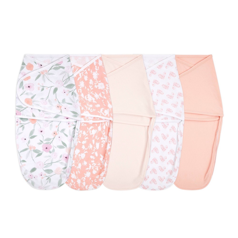 aden + anais Essentials Easy Swaddle Wrap - Feminine Florals - 0-3 Months - 5pk