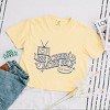 S.W.Smiley Less Screen More Self - Women's Boxy Crop Top Graphic T-Shirt - 3 of 4