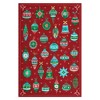 Christmas Ball Print Washable Accent Rug with Non-Slip Backing,Stain-Resistant Low Pile Xmas Holiday Carpet - 4 of 4
