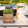 TUYOHW Metal Planter Box, Rectangular Planter Box with Drainage Holes, Large Planters with Removable Shelf for Outdoor Plants, Black - 4 of 4