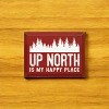Slickblue Rustic Pine Wood Sign, "Up North Is My Happy Place", Multiple Colors, 9x12 Hanging Plaque - 2 of 3
