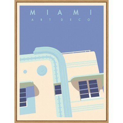 Amanti Art Art Deco Miami by Richard Weiss Canvas Wall Art Print Framed 18 x 24-in.