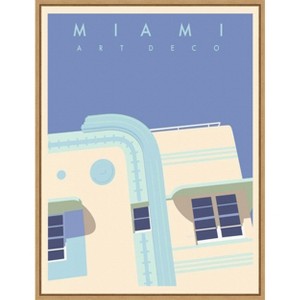 Amanti Art Art Deco Miami by Richard Weiss Canvas Wall Art Print Framed 18 x 24-in. - 1 of 4
