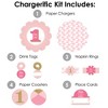 Big Dot of Happiness 1st Birthday Girl - Fun to be One - First Birthday Party Paper Charger and Table Decorations Chargerific Kit Place Setting for 8 - image 3 of 4