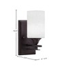 Toltec Lighting Uptowne 1 - Light Sconce in  Dark Granite with 4" White Muslin Shade - 2 of 2