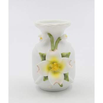 Kevins Gift Shoppe Ceramic Mini Vase with White Flower