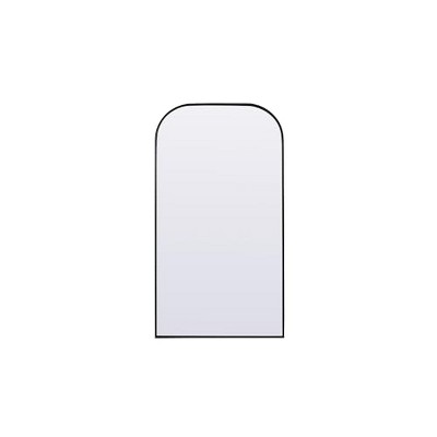 Elegant Lighting Metal Frame Arch Full Length Mirror 35x66 Inch in Black