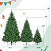 TopComfy Christmas Tree Stand Pre-Lit Green Pine Tree Set with Hinged Branches for Holiday Decor, Green, 51.5"*16.5"*15.75" - 3 of 4
