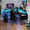 Tangkula L-Shaped Gaming Desk w/ LED Lights & Power Outlets Monitor Stand Fabric Bag - 3 of 4
