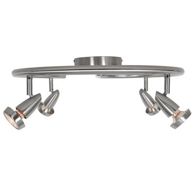 Mirage Brushed Steel 4-Light Spiral Spot Fixture