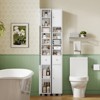 USIKEY Narrow Bathroom Storage Cabinet with Adjustable Shelves & Drawer, 71" H Tall Bathroom Cabinet, Slim Storage Cabinet for Small Spaces, White - 3 of 4
