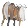 iDESIGN Classico Kitchen Cabinet Storage Organizer for Skillet Pan Vertical Chrome: Freestanding Metal Pot Rack, 8" H - 2 of 4