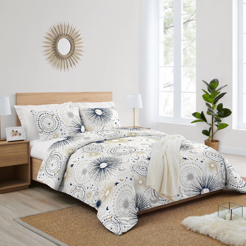 3pc Celestial Full/Queen Kids&#39; Comforter Bedding Set Navy and Blue - Sweet Jojo Designs, 3 of 8