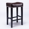 NicBex Set of 2 Bar Stools for Kitchen Island,PU Leather Farmhouse Counter Bar Stools,Bar Chairs for Dining Rooms,Kitchens Islands,Black/Brown/Gray - 4 of 4