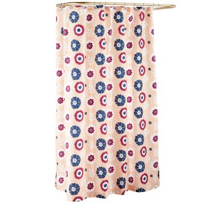 The Lakeside Collection Modern Floral Bath Collection - Shower Curtain - 1 of 3