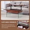 Home and Office Versatile Black Marble Lift-Top Coffee Table with Glass Legs - 2 of 3