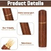 2Pack Toothpick Holder Portable Wood Case Waterproof Handmade, Mini Box for Storage Toothpick Needle Pill Bead - 3 of 4