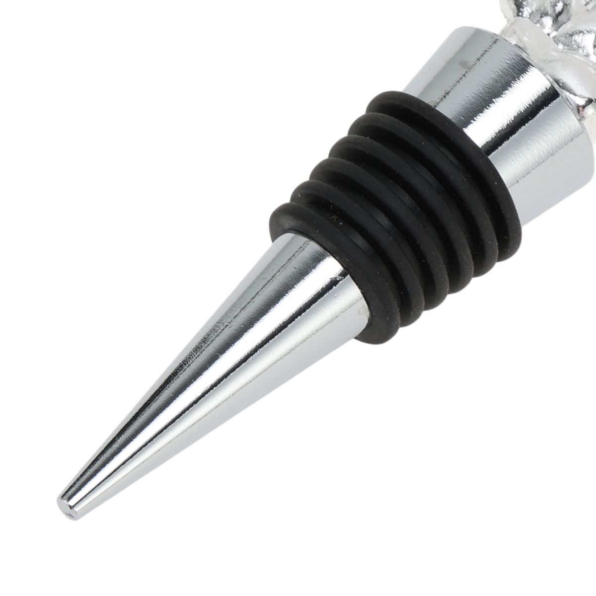 Unique Bargains Skeletal Hand Stopper Aluminum Alloy TPE Black Silver Tone 5.20"x1.97"x0.79" 1 Pc - thumbnail 3