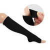 Unique Bargains Zipper Pressure Open Toe Compression Sleeves Knee High 2 Pair - image 3 of 4