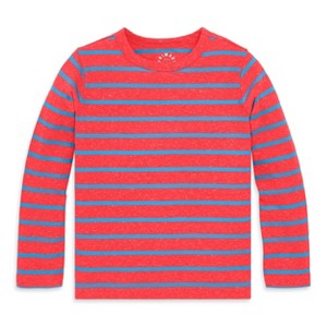 Primary Kids Heathered Long Sleeve Stripe Tee - 1 of 2