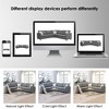 YOOCOZZ Modern L-Shaped Sectional Sofa with Polyester Upholstery and 3 Pillows - Gray - 3 of 4