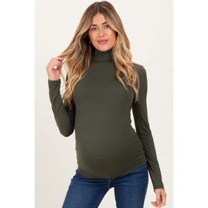 Pinkblush Olive Maternity Mock Neck Top - 1 of 4
