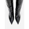 Crow - Black Embossed Pointed Toe Short Heeled Boot (Women) | Prologue Shoes - 3 of 4