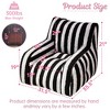 JOYRACER Teddy Fabric Bean Bag Lazy Sofa with Side pockets for Adults and Kids, Cute Accent Sofa Chair Living Room,Bedroom Dorm Reading - 4 of 4
