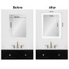 Amanti Art Mirror Makeover Bathroom Mirror Frame Border Kit - Fully Assembled Peel and Stick Frame - Mirror NOT Included - Cabinet White Narrow Trim - 4 of 4