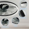 Smart Flush Mount Ceiling Fan Light Integrated LED Chandelier Remote Control & Timer Dimmable Lighting for Bedroom, Living Room-The Pop Home - 4 of 4