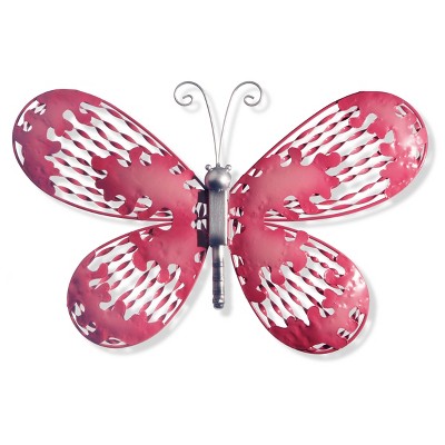 18" Pink Butterfly Wall Decor- National Tree Company