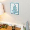 Northlight Lighted Happy Holidays Christmas Tree with Cable Knit Texture Wall Art - 12" - 2 of 4