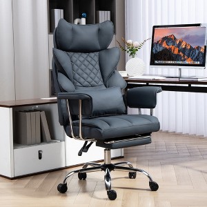 DYHOME Faux Leather Gaming Chair, Ergonomic High-Back Office Chair With Tilt and Swivel, Reclining Computer Desk Chair for Women, Men - 1 of 4