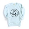 Simply Sage Market Hello Winter Circle Garment Dyed Sweatshirt - L - Chambray - 2 of 4
