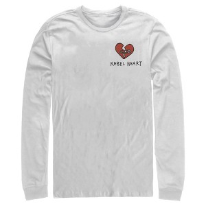 Men's Cruella Rebel Heart Long Sleeve Shirt - 1 of 4