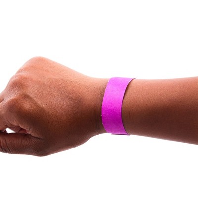 Purple DuPont Tyvek Sequentially Numbered Security Wristbands, Pack of 100