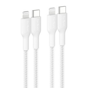Belkin 3.3' 2pk USB-C to Lightning Cable - White - 1 of 4