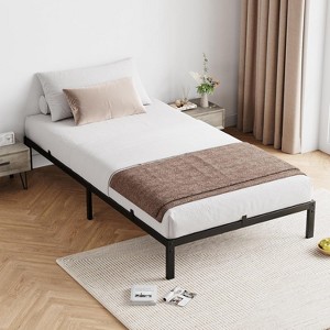 Metal Bed Frame - Heavy Duty Platform Bed Frame with Storage, Steel Supports, No Box Spring Required, Easy Assembly, Noiseless, Black - 1 of 4