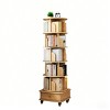6-Tier Modular 360° Rotating Corner Bookshelf with Wheels, Round Freestanding Bookcase for Bedroom, Living Room, or Study Room – The Pop Home - 4 of 4