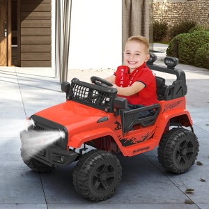 Kids Ride on Truck - Electric Car with Parent Remote Control, Spring Suspension, 2 - Speed Off - Road, LED Lights, Ideal Gift - 1 of 4