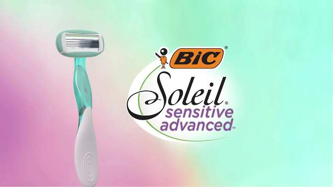 BiC Soleil Sensitive Advanced 5-Blade Women's Disposable Razors, 2 of 10, play video