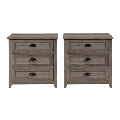 Fontella Transitional 3 Drawer Nightstand - Saracina Home
