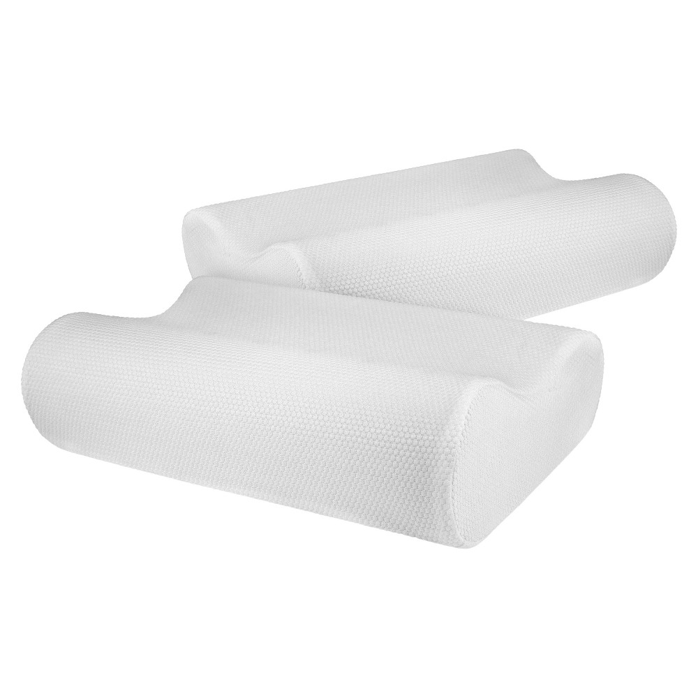 UPC 096675809772 product image for SensorPedic 2 Pack Classic Contour Memory Foam Bed Pillow - White (Standard) | upcitemdb.com